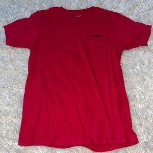 Men’s red Columbia short sleeve t-shirt, size:medium